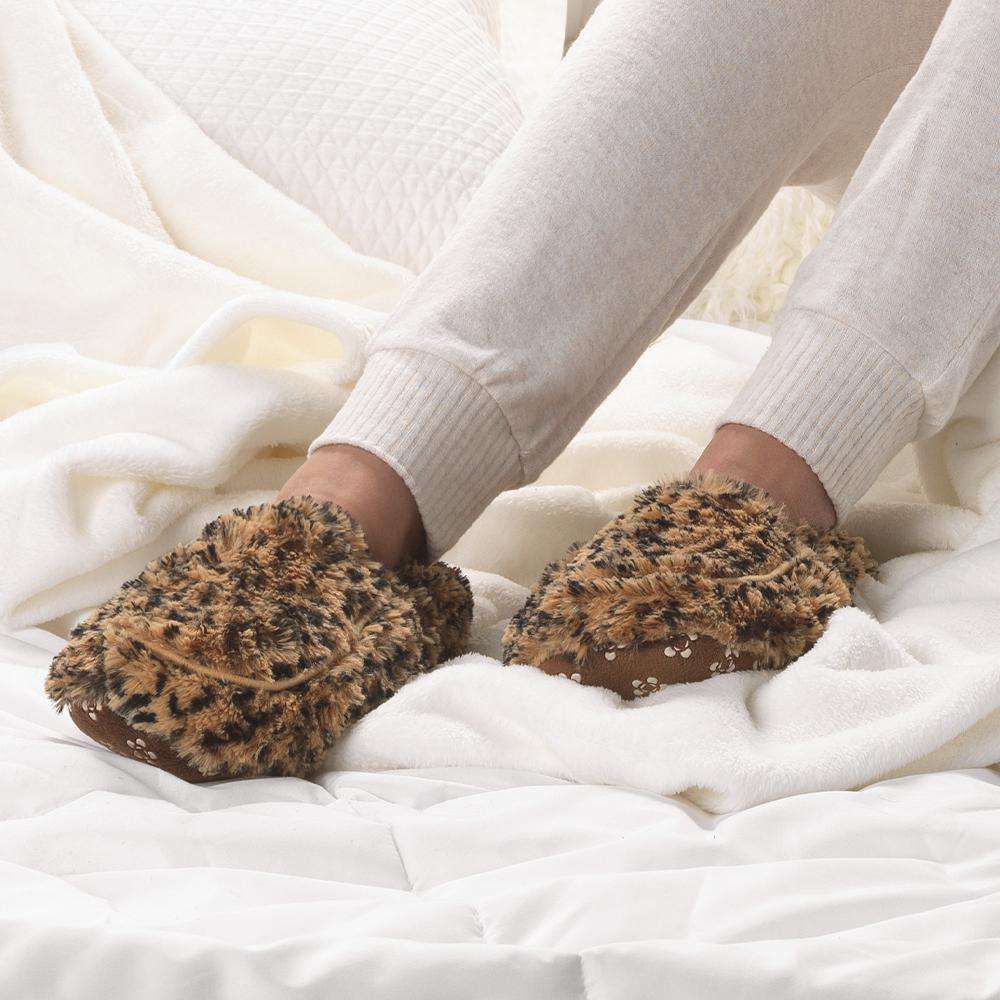 Image 96: Tawny Warmies Slippers: Luxurious microwavable comfort from Warmies USA.
