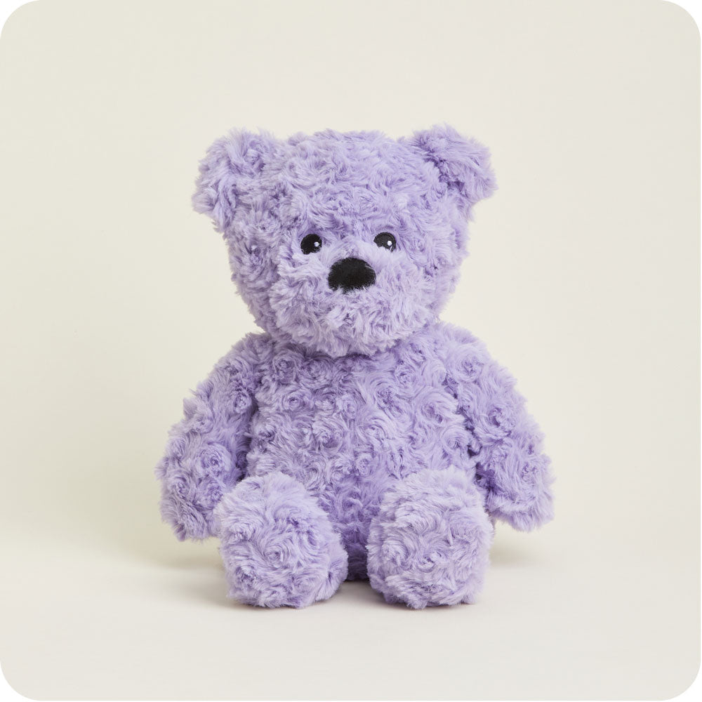 Image 99: Microwavable Purple Curly Bear Stuffed Animal Warmies