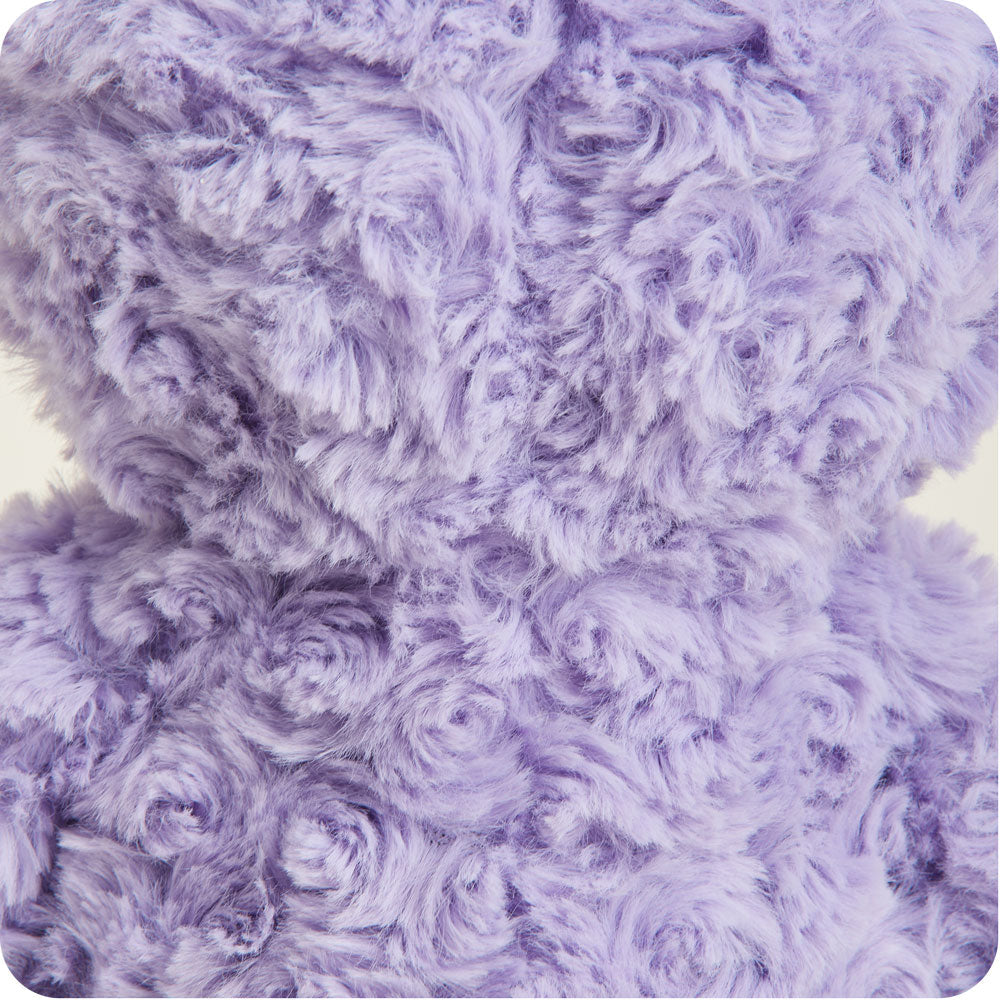 Image 106: Cute Weighted Lavender Scented Purple Curly Bear Stuffed Animal Heating Pad Warmies